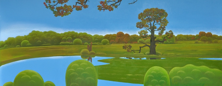 CHKO Soutok ztvárněná na obraze Antonína Vojtka.