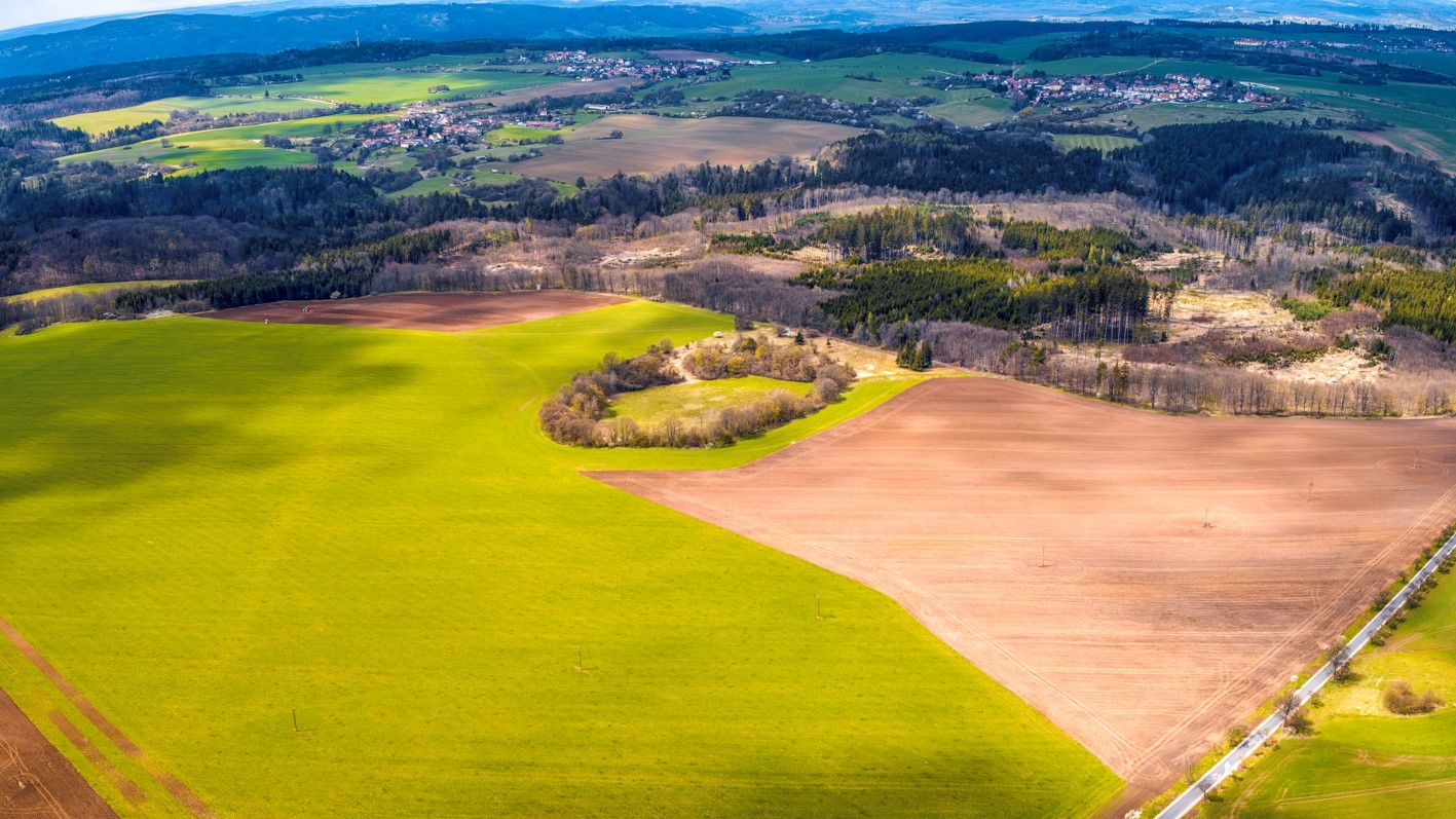 Zatravnění Ostrovské plošiny nad Amatérskou jeskyní.